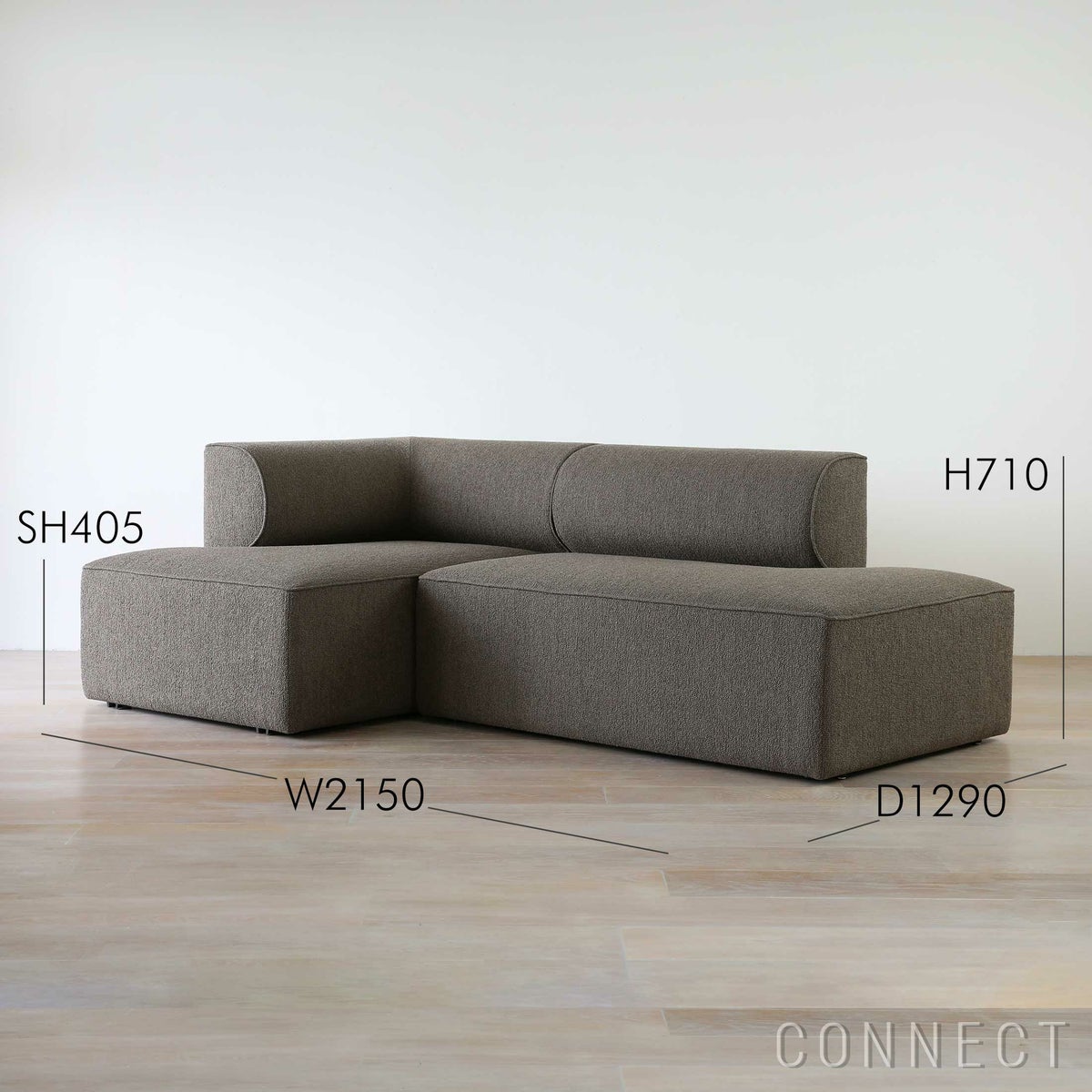 Audo Copenhagen（オドー・コペンハーゲン） / EAVE MODULAR SOFA（イーブ モジュラーソファ） 86 / 2シーター / CONFIGURATION 7 （左アーム付き） / Barnum Boucle（バーナム ブークレ）