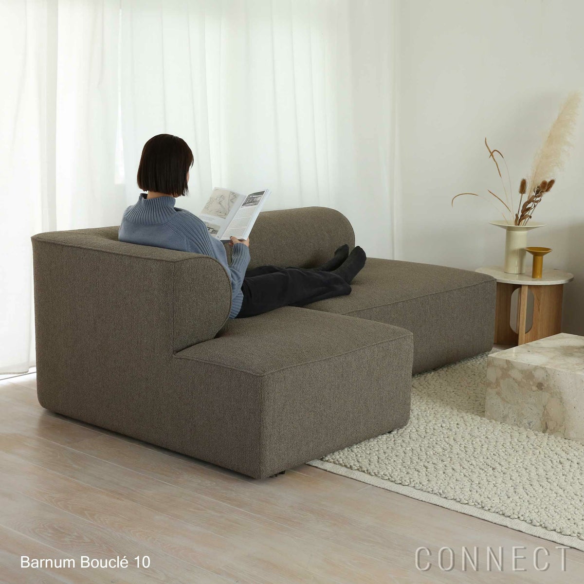 Audo Copenhagen（オドー・コペンハーゲン） / EAVE MODULAR SOFA（イーブ モジュラーソファ） 86 / 2シーター / CONFIGURATION 7 （左アーム付き） / Barnum Boucle（バーナム ブークレ）