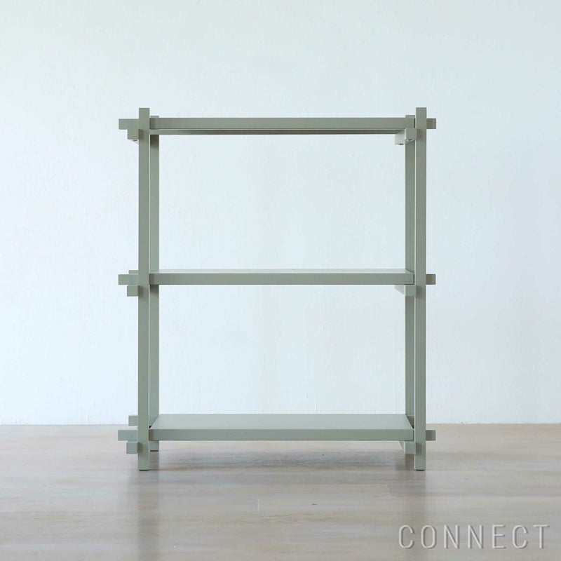 HAY（ヘイ） / Woody（ウッディ） Shelving2.0  / Column Low / スモーキーグレー / アーモンドホワイト / シェルフ