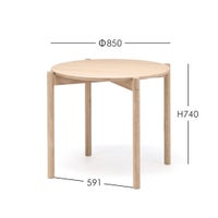 Karimoku New Standard（カリモク ニュースタンダード） / CASTOR TABLE ROUND 85（キャストールテーブル ラウンド85） / 全2色 / ダイニングテーブル