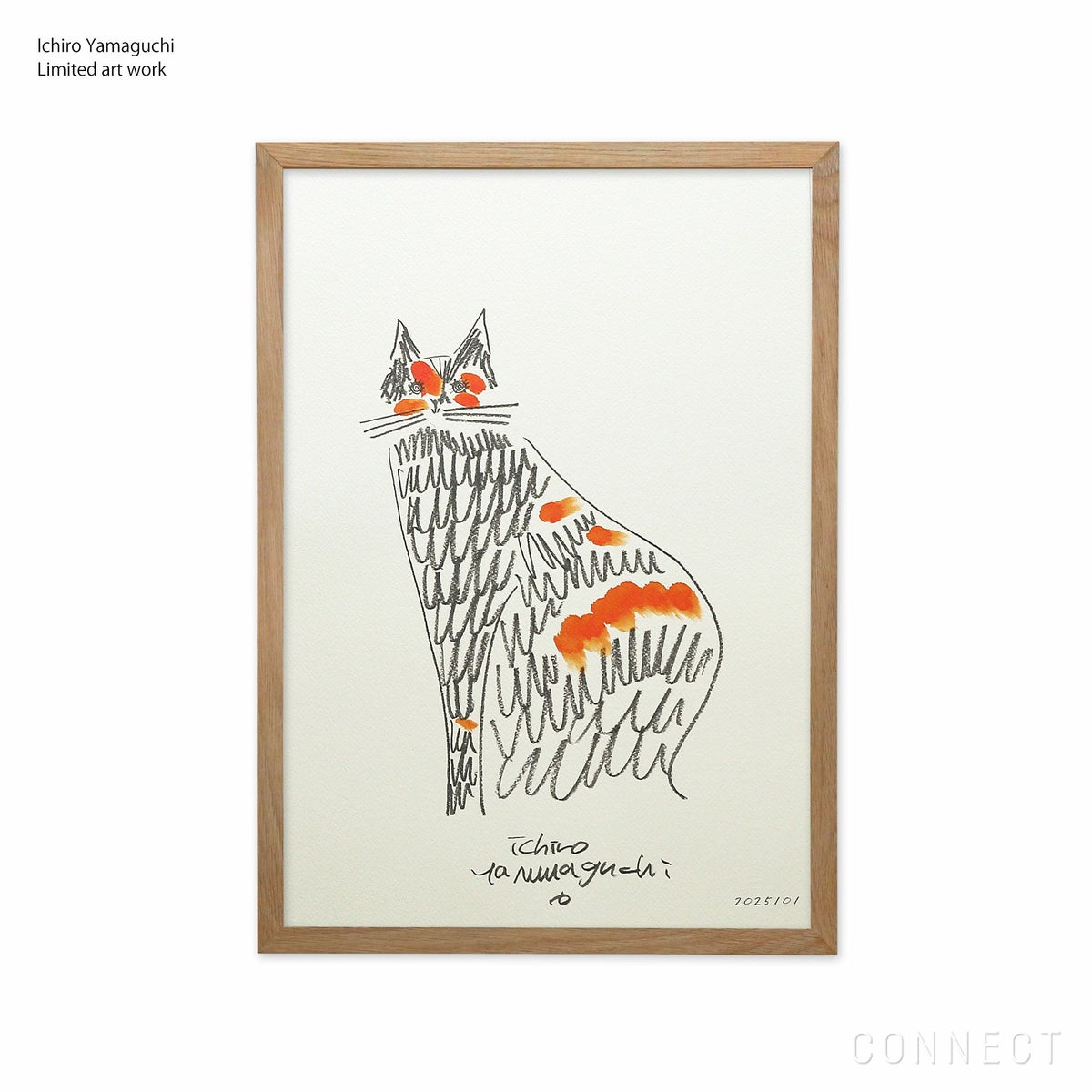 【再販】山口一郎 / Giclee（ジクレー印刷）「猫」 / Mサイズ / アートポスター