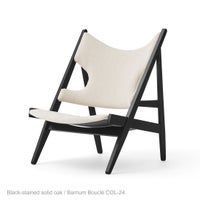 Audo Copenhagen（オドー・コペンハーゲン） / KNITTING LOUNGE CHAIR（ニッティング ラウンジチェア） / Black stained solid oak / Barnum Boucle（バーナム ブークレ） COL-24 オフホワイト