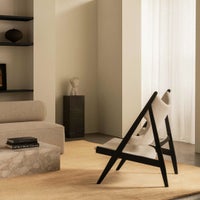 Audo Copenhagen（オドー・コペンハーゲン） / KNITTING LOUNGE CHAIR（ニッティング ラウンジチェア） / Black stained solid oak / Barnum Boucle（バーナム ブークレ） COL-24 オフホワイト