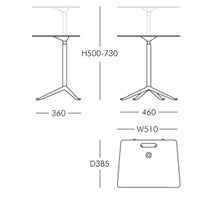 FRITZ HANSEN（フリッツ・ハンセン） / Little Friend（リトルフレンド） / KS13（四角天板・昇降式） / オーク / ベース（ポリッシュ仕上げ） / サイドテーブル