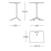FRITZ HANSEN（フリッツ・ハンセン） / Little Friend（リトルフレンド） / KS14（四角天板・高さ固定式） / ブラック / ベース（ポリッシュ仕上げ） / サイドテーブル