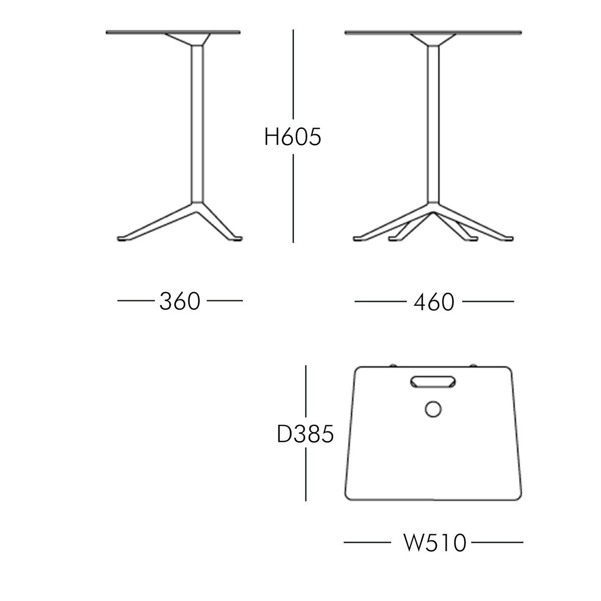 FRITZ HANSEN（フリッツ・ハンセン） / Little Friend（リトルフレンド） / KS14（四角天板・高さ固定式） / オーク / ベース（ポリッシュ仕上げ） / サイドテーブル