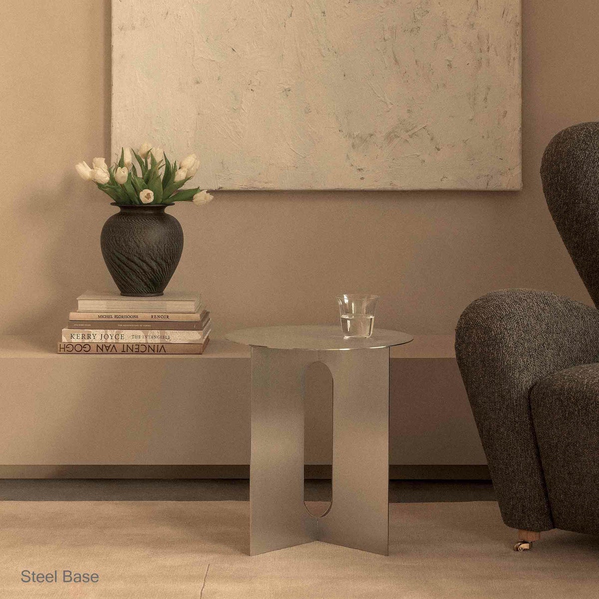 Audo Copenhagen（オドー・コペンハーゲン） / ANDROGYNE SIDE TABLE（アンドロジーン サイドテーブル）Φ40 / Brushed Steel