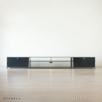 USMハラー（ユーエスエムハラー） / TV Board（テレビボード） / W3023×D523×H390mm / ドロップダウンドア×2 ガラスドア×2（ディバイダーシェルフ×2） / アントラサイト