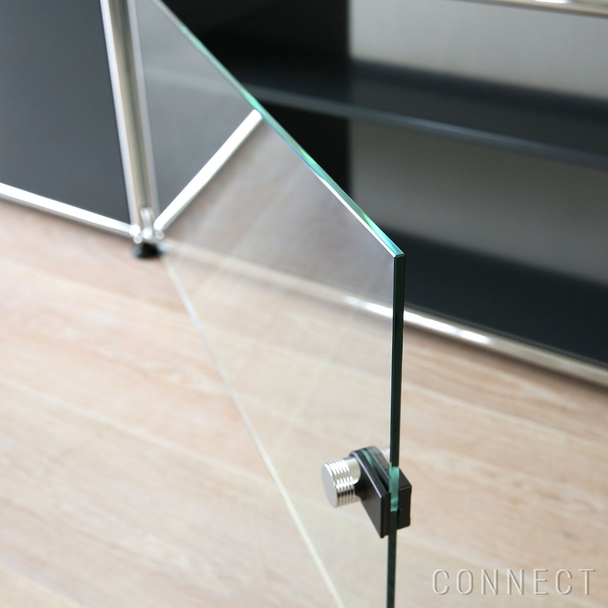 USMハラー（ユーエスエムハラー） / TV Board（テレビボード） / W3023×D523×H390mm / ドロップダウンドア×2 ガラスドア×2（ディバイダーシェルフ×2） / アントラサイト