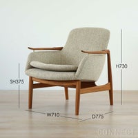 HOUSE OF FINN JUHL（ハウス・オブ・フィンユール） / 53 CHAIR W/ CUSHION / チーク材・オイル仕上げ / Moss 0020（モス） / ラウンジチェア