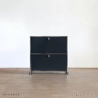 USMハラー（ユーエスエムハラー） / Lowboard（ローボード） / W773×D373×H780mm / ドロップダウンドア×2 ソフトキャスター×4（ロック機能なし×2 / ロック機能付き×2） / アントラサイト