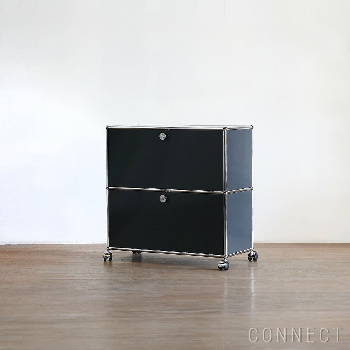 USMハラー（ユーエスエムハラー） / Lowboard（ローボード） / W773×D373×H780mm / ドロップダウンドア×2 ソフトキャスター×4（ロック機能なし×2 / ロック機能付き×2） / アントラサイト