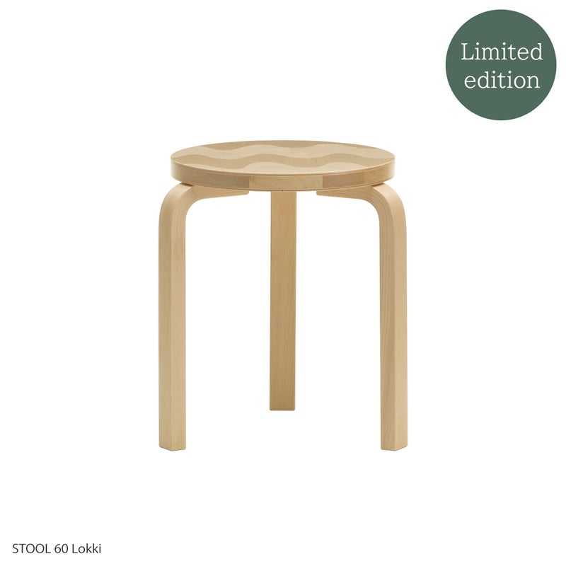 Artek（アルテック） ＋ Marimekko（マリメッコ） / STOOL 60 Lokki（スツール60 ロッキ） / バーチ材 / ナチュラルラッカー 《90周年 Anniversary editions》