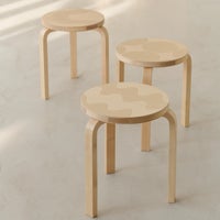 Artek（アルテック） ＋ Marimekko（マリメッコ） / STOOL 60 Lokki（スツール60 ロッキ） / バーチ材 / ナチュラルラッカー 《90周年 Anniversary editions》