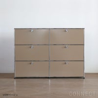 USMハラー（ユーエスエムハラー） / Cabinet（キャビネット） / W1523×D373×H1090mm / ドロップダウンドア×4 エクステンションシェルフ×2 ケーブルカットアウト（コンセント穴×1） / USMベージュ