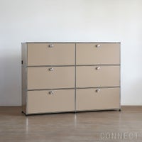 USMハラー（ユーエスエムハラー） / Cabinet（キャビネット） / W1523×D373×H1090mm / ドロップダウンドア×4 エクステンションシェルフ×2 ケーブルカットアウト（コンセント穴×1） / USMベージュ