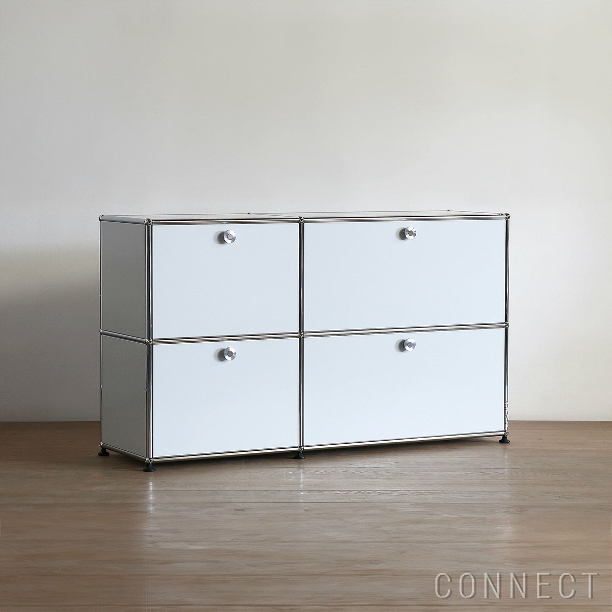 USMハラー（ユーエスエムハラー） / Sideboard（サイドボード） / W1273×D373×H740mm / ドロップダウンドア×2 / エクステンションドア×1 / ライトグレー・USMオレンジ