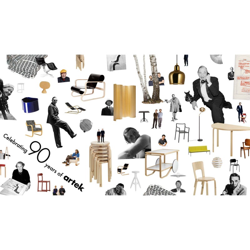 【10/15発売】Artek（アルテック） / SCREEN 100（スクリーン） / パーテーション 100 / Size D（H100cm） / パイン材・ナチュラルラッカー仕上げ 《90周年 Anniversary editions》