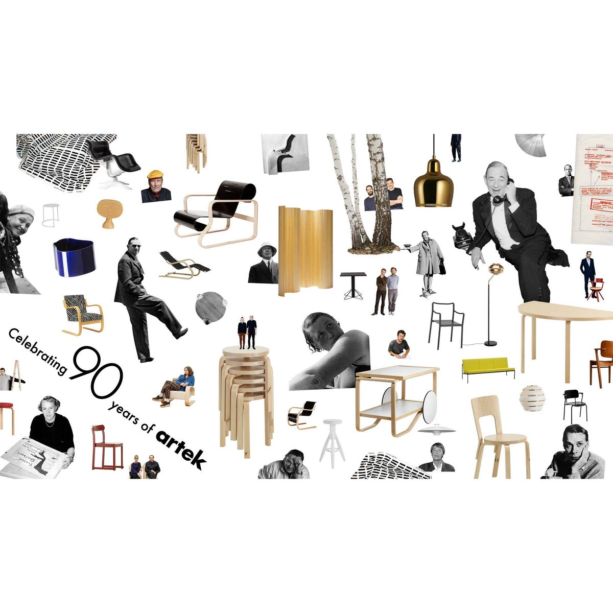 Artek（アルテック） / SCREEN 100（スクリーン） / パーテーション 100 / Size C（H130cm） / パイン材・ナチュラルラッカー仕上げ 《90周年 Anniversary editions》