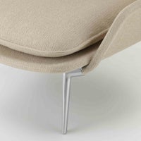 Vitra（ヴィトラ） / Slow Chair （スローチェア） / チェア：Flocca （フロッカ）カバーカラー：ベージュ / ベース：アルミ ポリッシュ / バッククッション 40×30cm Kvadrat Phlo× 0983（ホームセレクション） / バッククッション 65×30cm  Kvadrat Vidar 41062 （ホームセレクション） / ネッククッション付