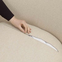 Vitra（ヴィトラ） / Slow Chair （スローチェア） / チェア：Flocca （フロッカ）カバーカラー：ベージュ / ベース：アルミ ポリッシュ / バッククッション 40×30cm Kvadrat Phlo× 0983（ホームセレクション） / バッククッション 65×30cm  Kvadrat Vidar 41062 （ホームセレクション） / ネッククッション付