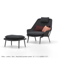 Vitra（ヴィトラ） / Slow Chair （スローチェア） / チェア：Flocca （フロッカ）カバーカラー：ベージュ / ベース：アルミ ポリッシュ / バッククッション 40×30cm Kvadrat Phlo× 0983（ホームセレクション） / バッククッション 65×30cm  Kvadrat Vidar 41062 （ホームセレクション） / ネッククッション付