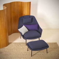 Vitra（ヴィトラ） / Slow Chair （スローチェア） / チェア：Flocca （フロッカ）カバーカラー：ベージュ / ベース：アルミ ポリッシュ / バッククッション 40×30cm Kvadrat Phlo× 0983（ホームセレクション） / バッククッション 65×30cm  Kvadrat Vidar 41062 （ホームセレクション） / ネッククッション付