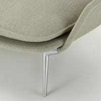 Vitra（ヴィトラ） / Slow Sofa (スローソファ) / Flocca (フロッカ）カバーカラー：ベージュ / ベース：アルミポリッシュ / バッククッション 65×30cm Kvadrat Reflex 0449 / バッククッション 40×30cm Hola 03 chestnut / バッククッション 60×40cm Dedar A perfect Flower col.003 / ネッククッション付