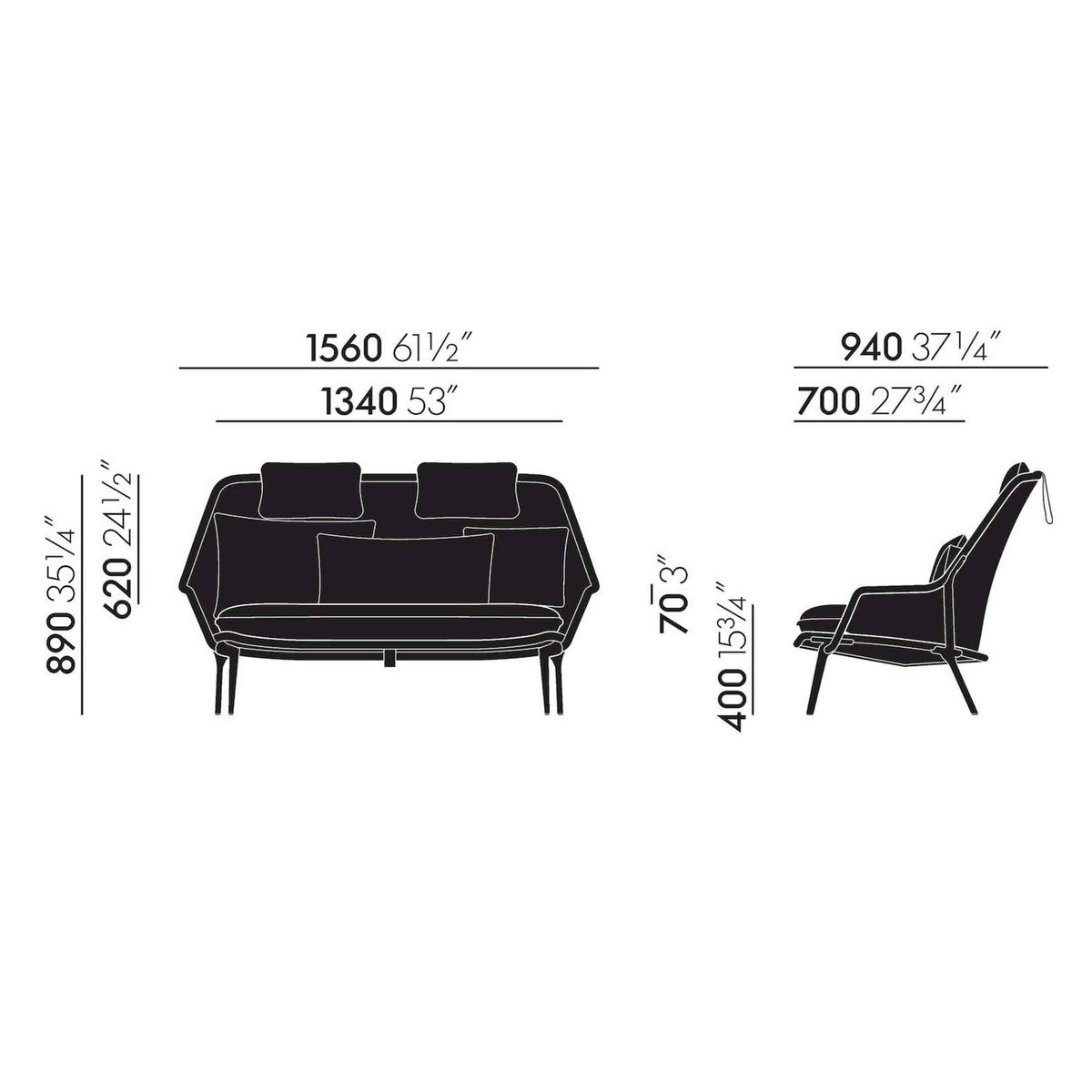 Vitra（ヴィトラ） / Slow Sofa (スローソファ) / Flocca (フロッカ）カバーカラー：ベージュ / ベース：アルミポリッシュ / バッククッション 65×30cm Kvadrat Reflex 0449 / バッククッション 40×30cm Hola 03 chestnut / バッククッション 60×40cm Dedar A perfect Flower col.003 / ネッククッション付