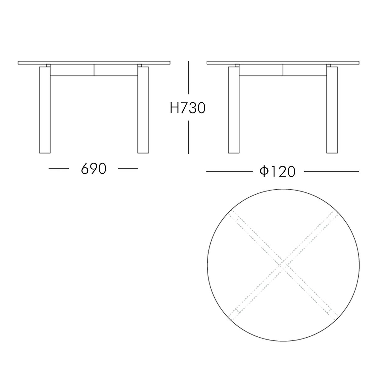 FRITZ HANSEN / AFTER（アフター） / MA400 / アッシュ（無垢材） / φ120cm / ダイニングテーブル
