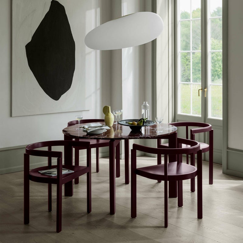 FRITZ HANSEN / AFTER（アフター） / MA400 / バーガンディ（大理石・マットポリッシュ） / φ120cm / ダイニングテーブル