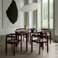 FRITZ HANSEN / AFTER（アフター） / ダイニングセット（チェア4脚＋テーブル） / バーガンディ / 大理石天板（マットポリッシュ） / 無垢材・カードアッシュ脚《シートクッション4個プレゼント》