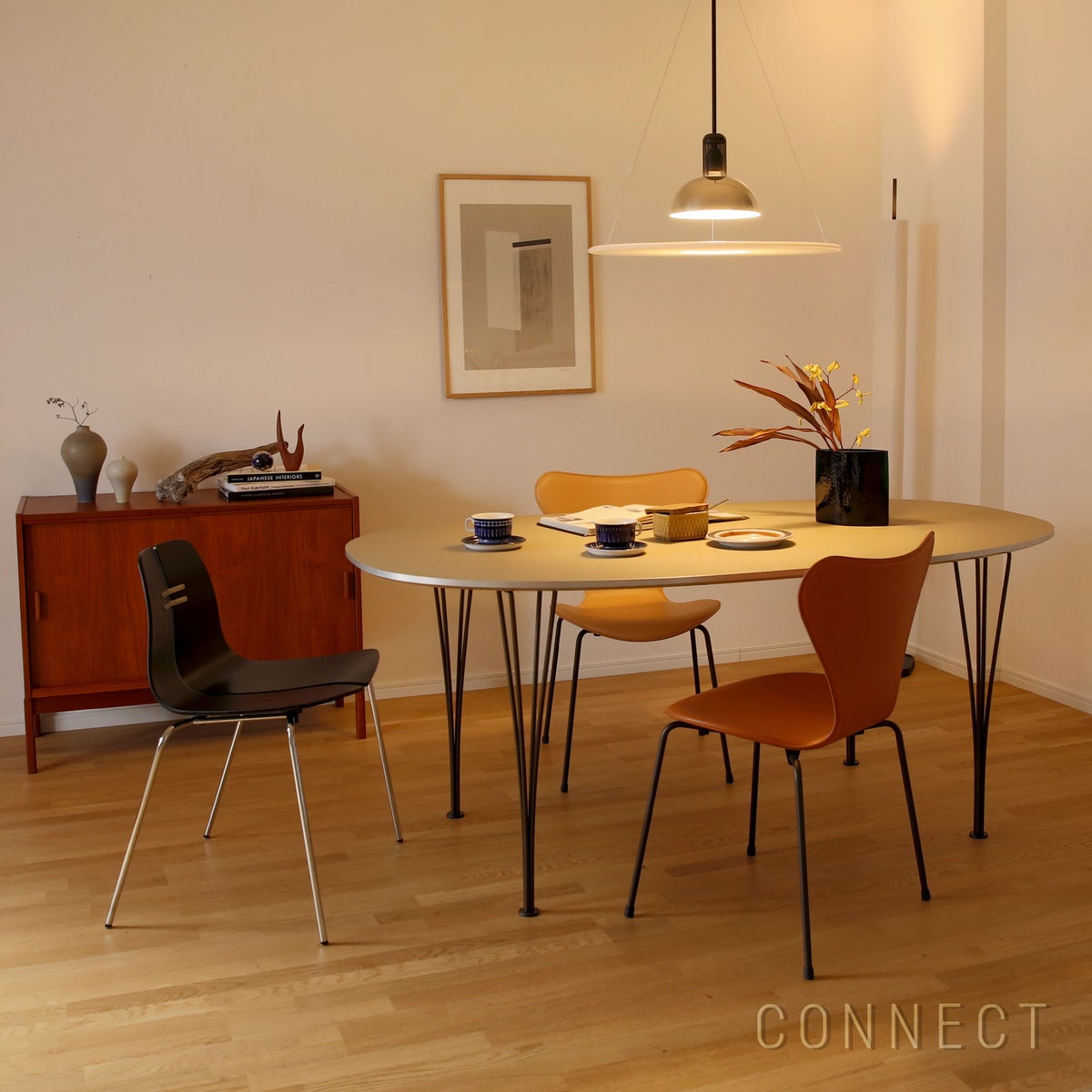 FRITZ HANSEN / PK3（ピーケー3） / ブラック / スチールベース（クローム仕上げ） / チェア