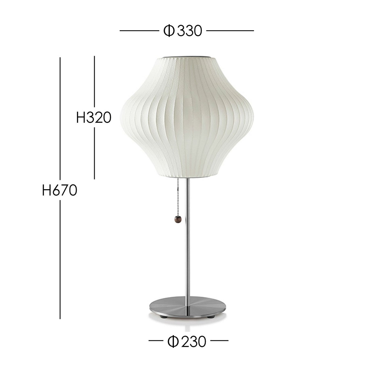 Herman Miller（ハーマンミラー） / NELSON PEAR LOTUS TABLE（ネルソン ペア ロータス テーブル）  / テーブルランプ《LED電球プレゼント》