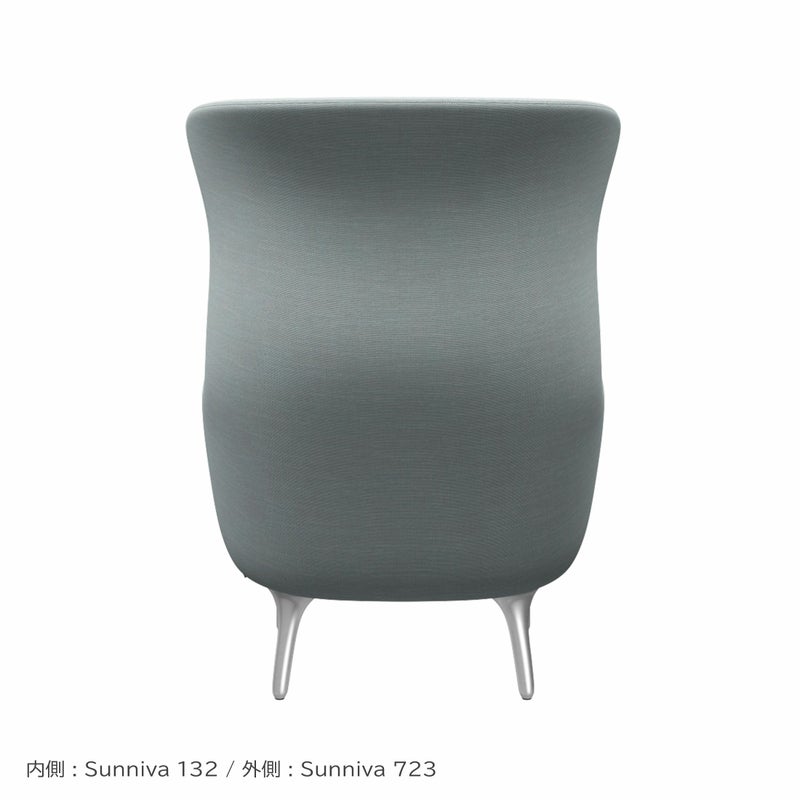 FRITZ HANSEN（フリッツ・ハンセン） / RO（ロオチェア） / サテン仕上げアルミ製ベース / Sunniva 132 ミントグリーン× Sunniva 723 ホワイト・ライトブルー / ラウンジチェア