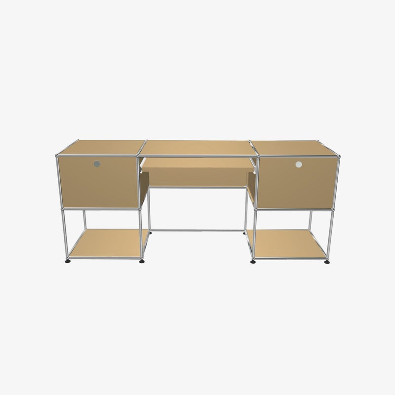 USMハラー（ユーエスエムハラー） / Desk（デスク） / W1773×D523×H740mm / ドロップダウンドア×2 / エクステンションシェルフ×1 / USMベージュ