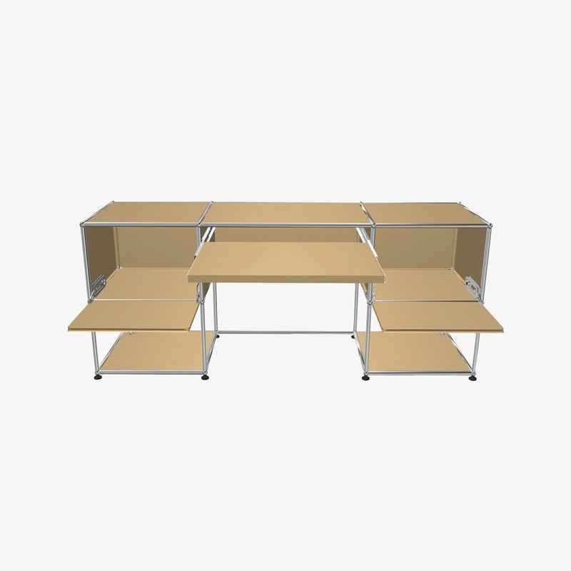 USMハラー（ユーエスエムハラー） / Desk（デスク） / W1773×D523×H740mm / ドロップダウンドア×2 / エクステンションシェルフ×1 / USMベージュ