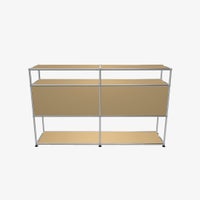 USMハラー（ユーエスエムハラー） / Shelf（シェルフ） / W1523×D373×H915mm / ドロップダウンドア×2 / エクステンションシェルフ×1 / ディバイダ―シェルフ / USMベージュ