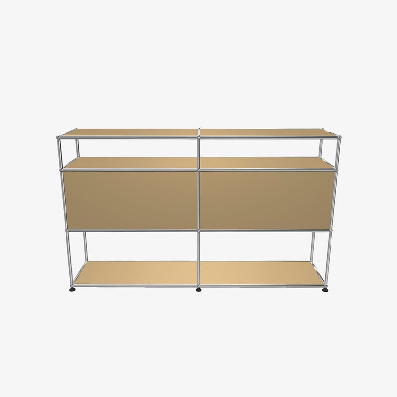 USMハラー（ユーエスエムハラー） / Shelf（シェルフ） / W1523×D373×H915mm / ドロップダウンドア×2 / エクステンションシェルフ×1 / ディバイダ―シェルフ / USMベージュ