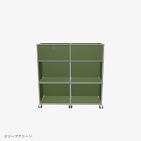 USMハラー（ユーエスエムハラー） / Counter（カウンター） / W1023×D373×H1030mm / ドロップダウンドア×2 / ソフトキャスター×4（内ロック×2） / オリーブグリーン
