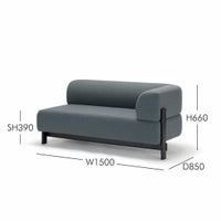 Karimoku New Standard（カリモク ニュースタンダード） / ELEPHANT SOFA 2-Seater Left Arm Corner（エレファントソファ2シーター コーナー） / 左肘 / フレーム ブラック
