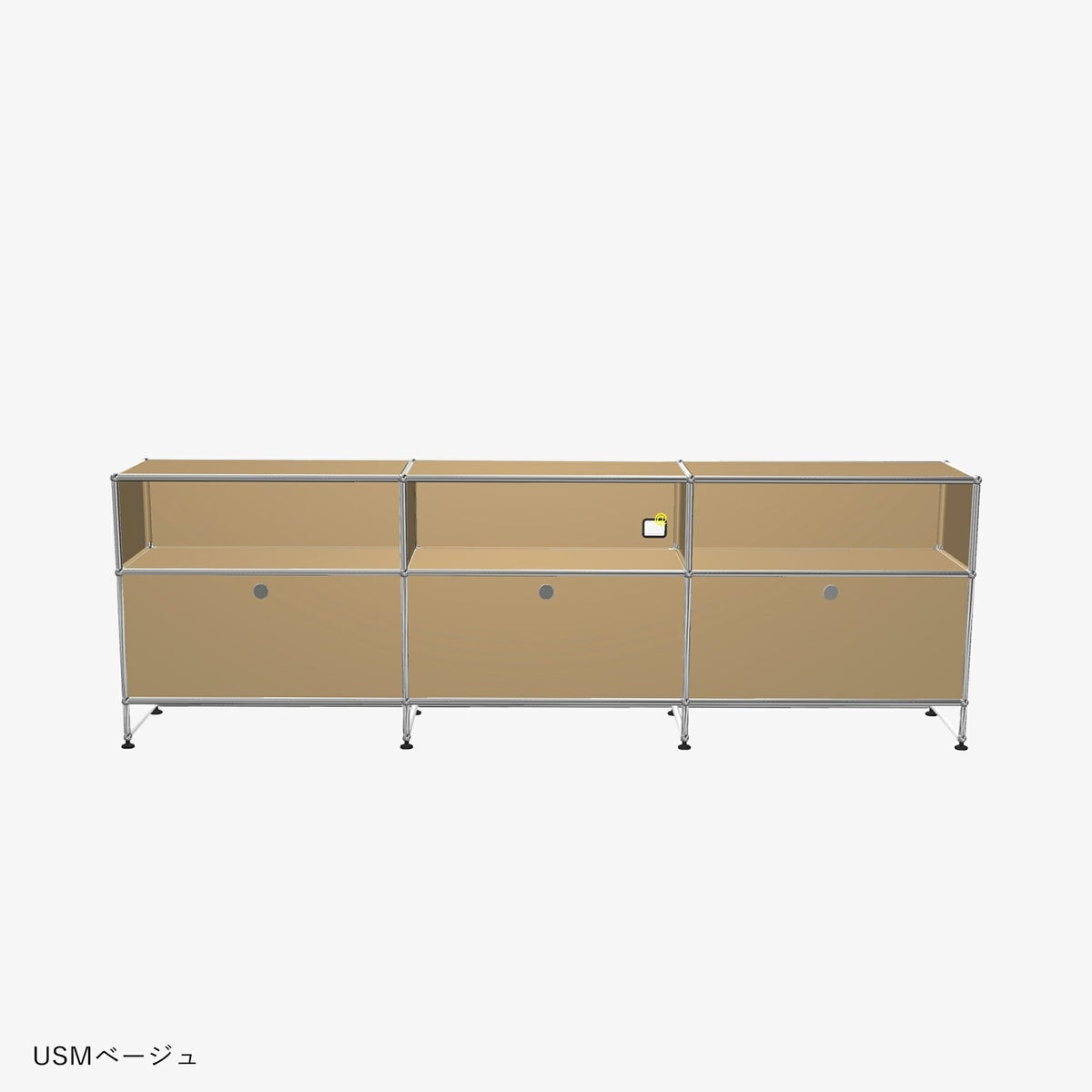 USMハラー（ユーエスエムハラー） / TV Board（テレビボード） / W2273×D373×H740mm / ドロップダウンドア×3 / カーブルカットアウト×1 / USMベージュ