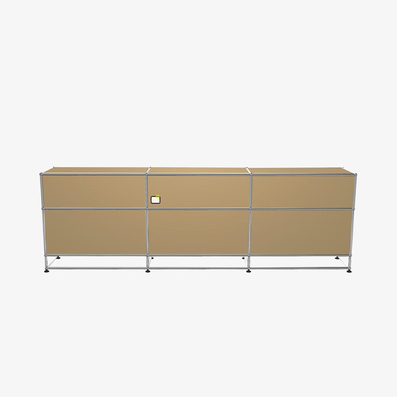 USMハラー（ユーエスエムハラー） / TV Board（テレビボード） / W2273×D373×H740mm / ドロップダウンドア×3 / カーブルカットアウト×1 / USMベージュ