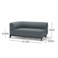 Karimoku New Standard（カリモク ニュースタンダード） / ELEPHANT SOFA 2-Seater Right Arm Corner（エレファントソファ2シーター コーナー） / 右肘 / フレーム ブラック