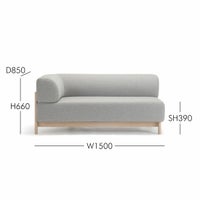 Karimoku New Standard（カリモク ニュースタンダード） / ELEPHANT SOFA 2-Seater Right Arm Corner（エレファントソファ2シーター コーナー） / 右肘 / フレーム ペールナチュラル