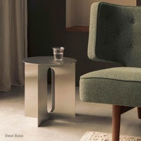 【リビングキャンペーンpt10倍】Audo Copenhagen（オドー・コペンハーゲン） / ANDROGYNE SIDE TABLE（アンドロジーン サイドテーブル）Φ40 / Brushed Steel / Base