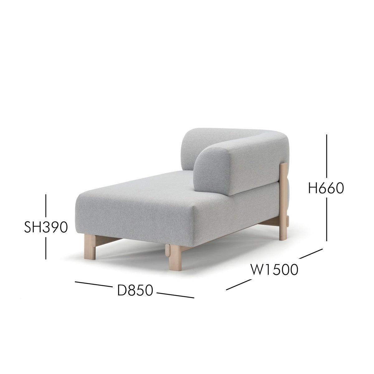 Karimoku New Standard（カリモク ニュースタンダード） / ELEPHANT SOFA Chaiselongue L （エレファントソファ シェーズロング） / 左肘 / フレーム ペールナチュラル