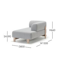 Karimoku New Standard（カリモク ニュースタンダード） / ELEPHANT SOFA Chaiselongue L （エレファントソファ シェーズロング） / 左肘 / フレーム ペールナチュラル