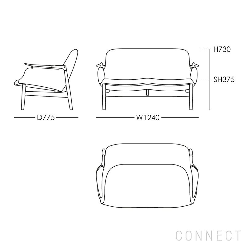 HOUSE OF FINN JUHL（ハウス・オブ・フィンユール） / 53 SOFA / ウォルナット材・オイル仕上げ / Hallingdal 110（ハリンダル） / ソファ