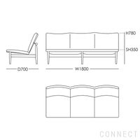 HOUSE OF FINN JUHL（ハウス・オブ・フィンユール） / JAPAN SOFA 3 SEATER（ジャパンソファ 3シーター） / ウォルナット材・オイル仕上げ / Watercolour（Cast Iron）